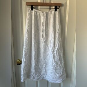 Hollister White Linen Maxi Skirt